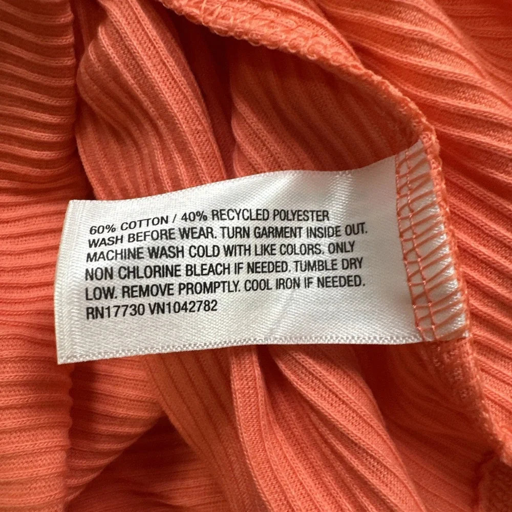 Cat & Jack Dress Toddler Girls Size 5T Coral Ruffle Short Sleeve Ribbed Knit NWT